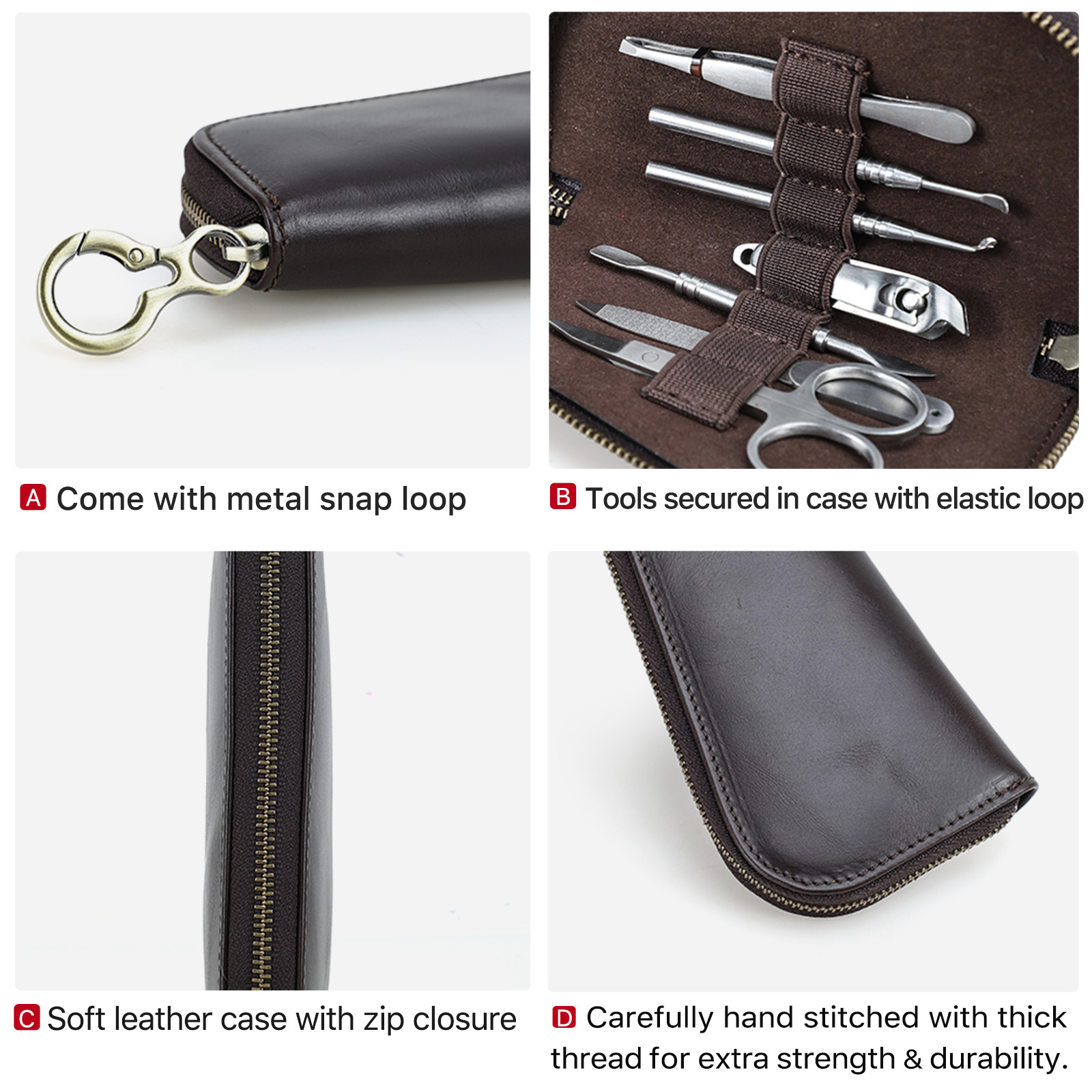 Estuche de Viaje de Cuero Genu - Grooming Scissors reseña y precio