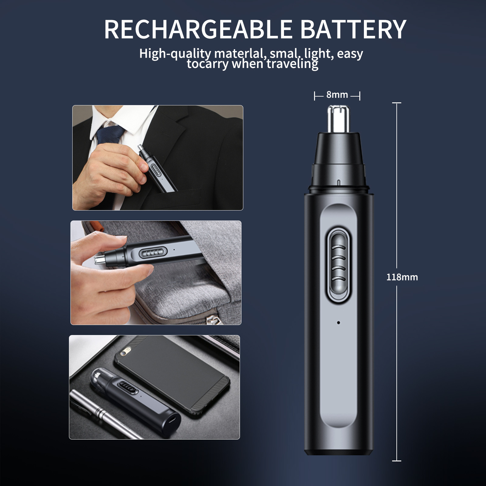 Recortador de pelo de nariz pa - Electric Shaver Rotary reseña y precio