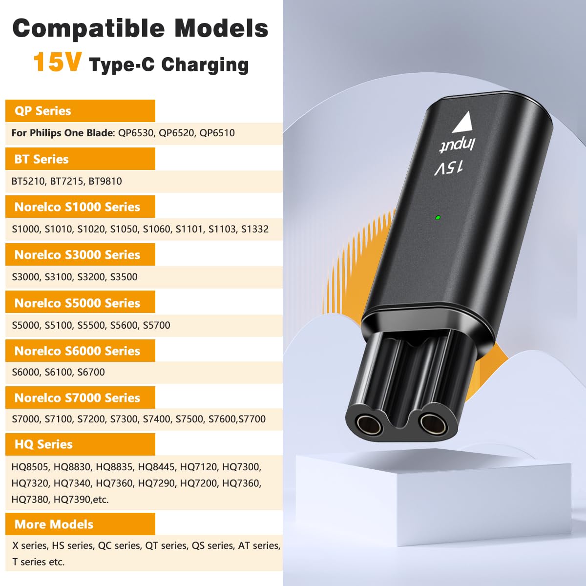 Brangdy 15V HQ8505 tipo C adap - Electric Razor reseña y precio