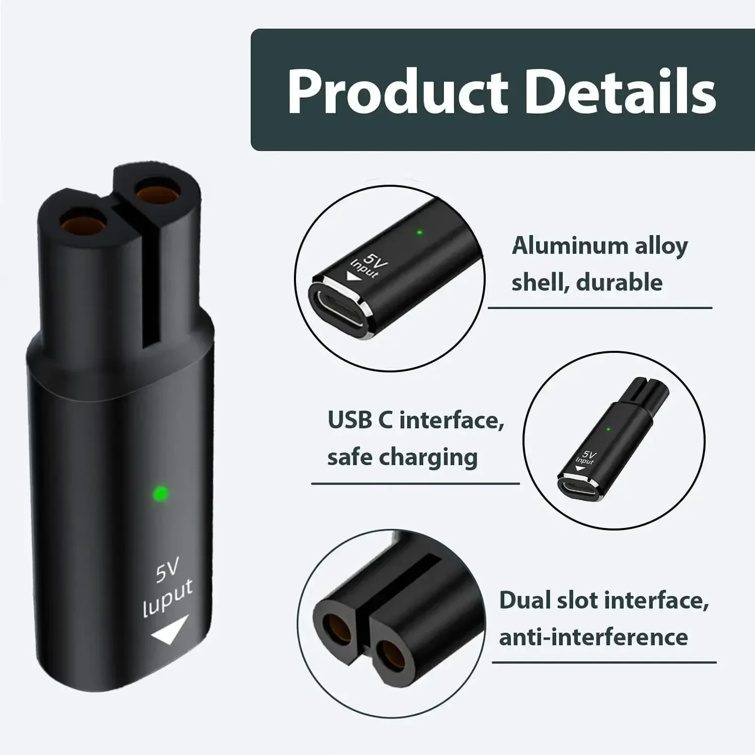 Adaptador de Carga Tipo C de 5 - Body Trimmer reseña y precio