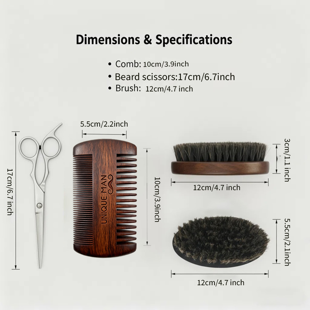UNIQUE MAN Juego de barba para - Grooming Kit reseña y precio