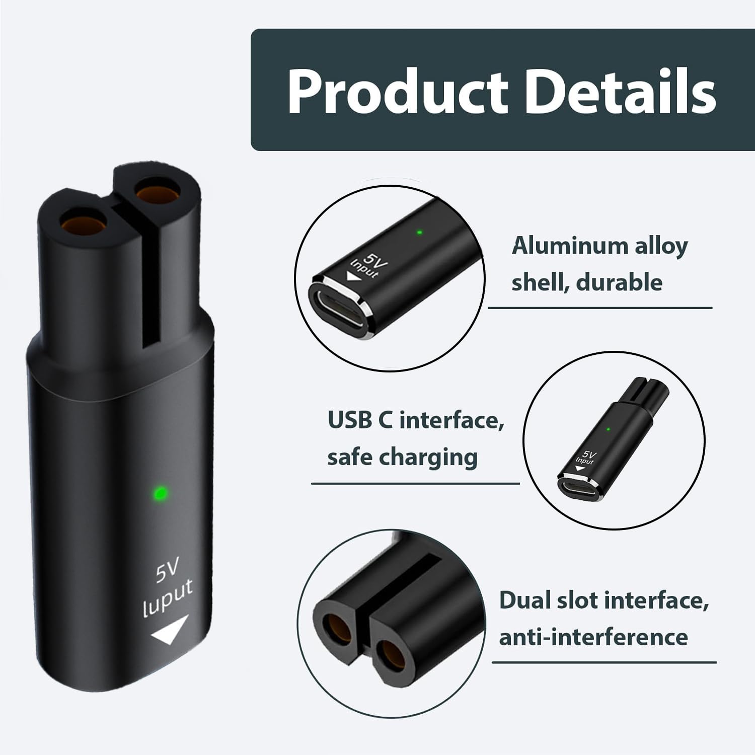 Adaptador de Carga USB Tipo C  - Beard Trimmer reseña y precio